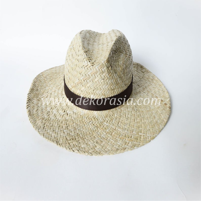 Cowboy Hat Elegant Style With Simple Rope Beach Straw Hat for Men - Type A | Woven Hat | Free Shipping